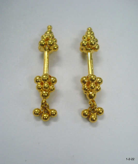 Ethnic 18kt Gold Upper Ear Earrings Barbells Piercing Jewellry India  Piercing - Etsy Norway