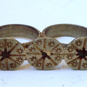 Vintage Antique Collectible Tribal Old Silver Double Ring Rajasthan ...