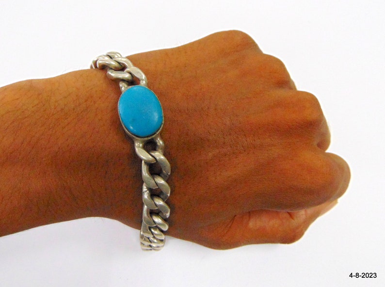 Super Star Salman Khan's stylish Turquoise gemstone bracelet handmade jewellery image 1