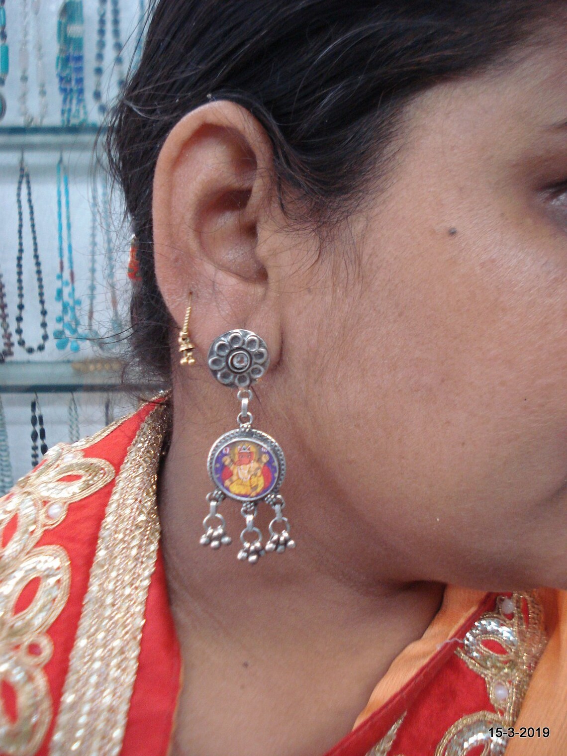 Traditional Design Sterling Silver Earrings Lord Ganesha - Etsy