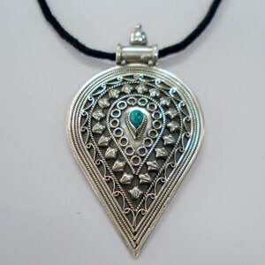 Traditional Design Sterling Silver Pendant Necklace Handmade Jewelry