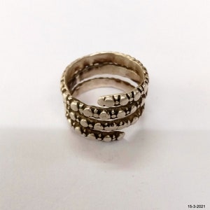 vintage antique ethnic tribal old silver ring coil ring traditional jewellery