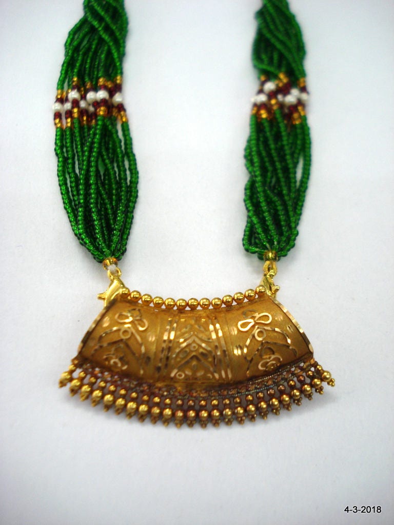 18kt Gold Pendant Necklace Handmade 