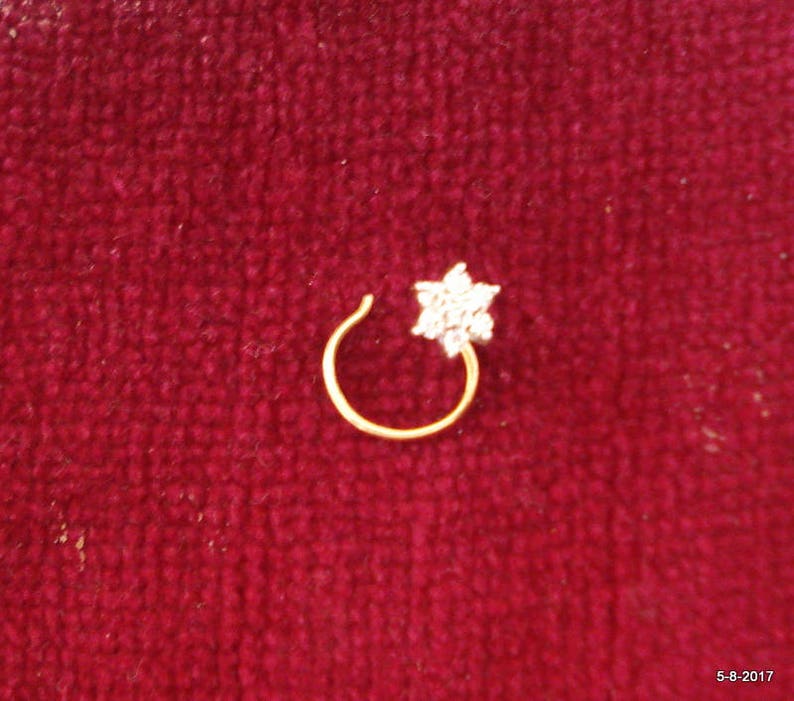 Ethnic Gold Nosepin Diamond Nosepin Nose Stud Handmade Nosepin