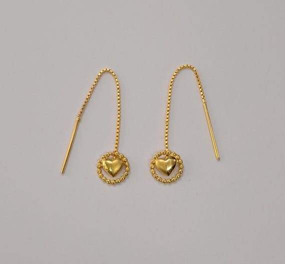 [Golden dew] 韓国☆18K Gold☆スイートハート Earrings Golden dew] 韓国☆18K Gold☆スイートハート Earrings