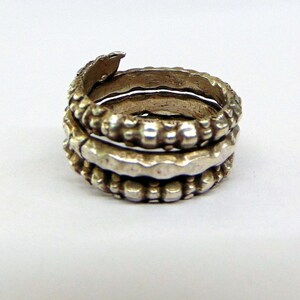 vintage antique ethnic tribal old silver ring coil ring traditional jewellery
