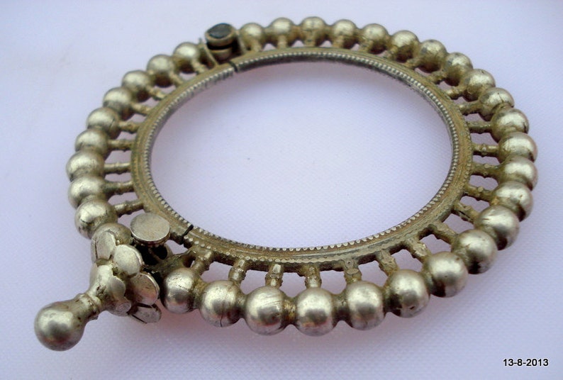 vintage antique tribal old old silver bracelet bangle traditional jewelry