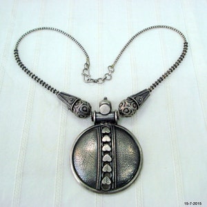 sterling silver necklace pendant tribal jewellery vintage antique