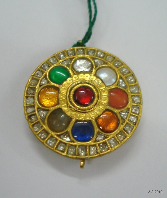 Antique navratna sale pendant