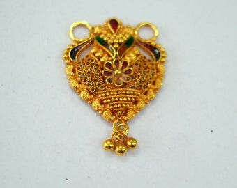 vintage 20kt gold pendant necklace handmade traditional jewellery