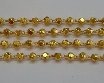 20kt gold beads chain necklace gold jewelry from rajasthan india