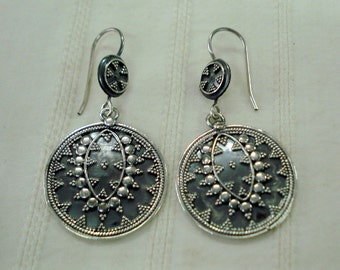 Traditional Design Sterling Silver Earrings Handmade Ethnic jewellery