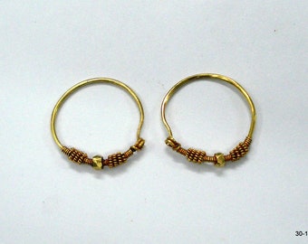 vintage antik 22kt Gold Ohrringe Hoop Ohrringe handgemacht gold Schmuck