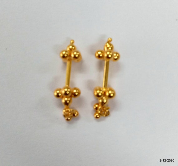 Buy 849+ Designer Gold Earrings | Gold Earrings Collections Online