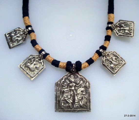 Tribal Silver & Gold Bhumiya Raj Amulet - 19th Century Tribal Silver & Gold Bhumiya Raj Amulet - 19th Century