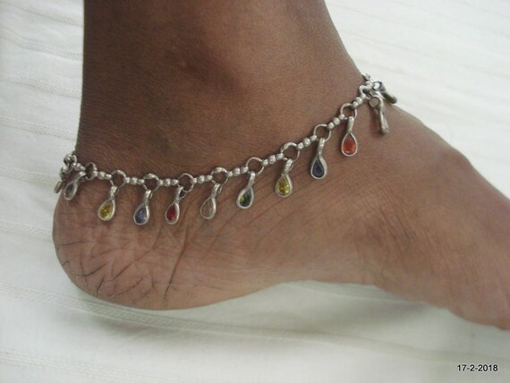 vintage anklet antique anklet tribal old silver an