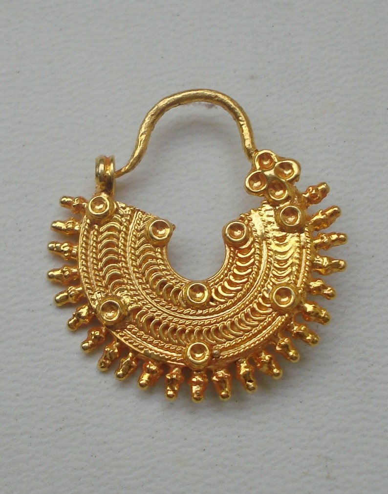 Traditional design 20k gold nose ring nath nose ornament Etsy