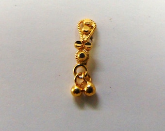 Traditional 18kt Gold Nosepin Nose Stud Nosering Body Piercing Jewelry for Women