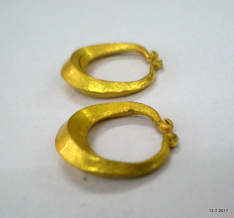 Vintage Antique 23kt Gold Earrings Solid Gold Earrings Unisex Etsy
