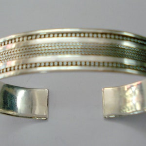 Ethnic sterling silver bracelet bangle cuff traditional handmade jewelry