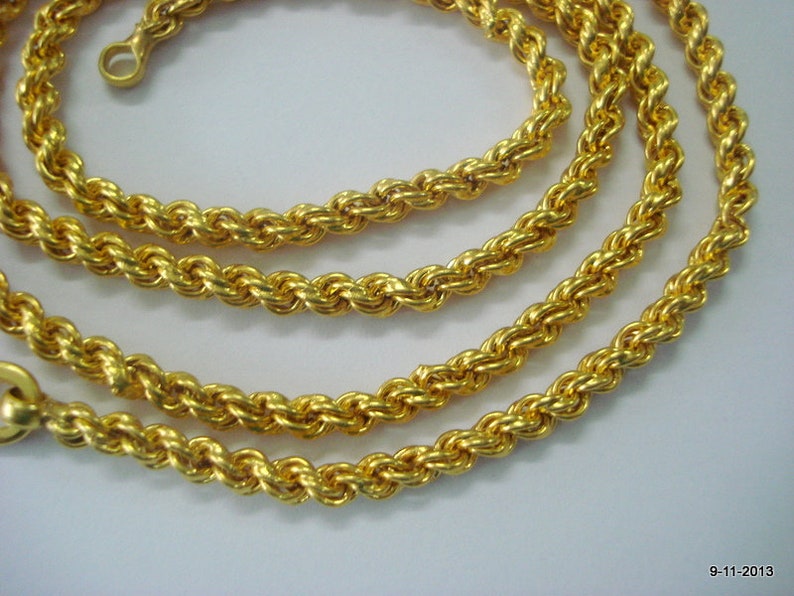 Ethnic 20k Gold Chain Necklace From Rajasthan India - Etsy