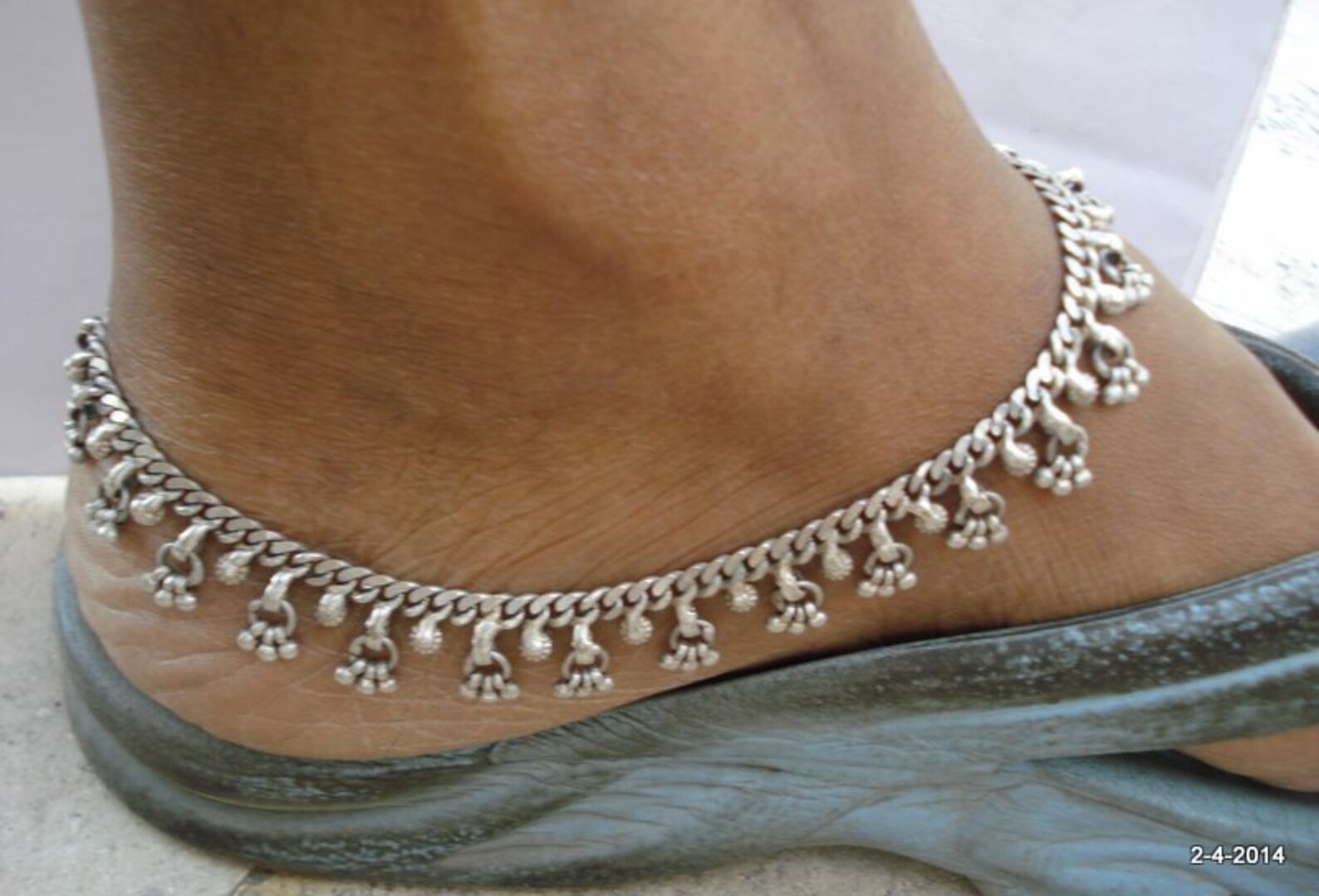 Vintage Antique Silver Anklet Feet Bracelet Ankle Chain Ankle Etsy