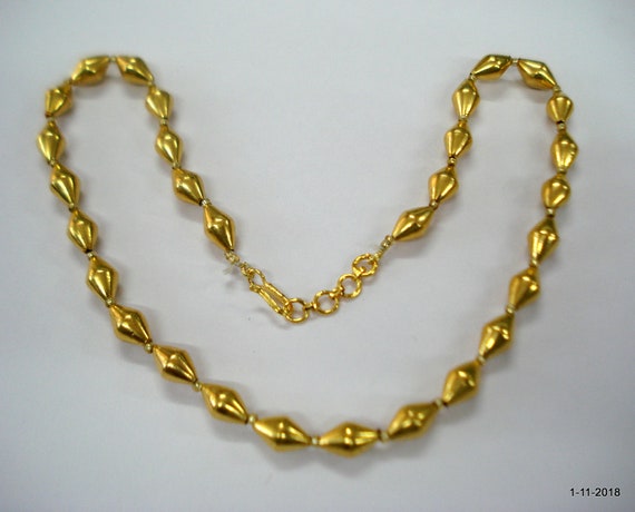 Buy quality 22Kt Gold Hallmark Ghughari Necklace Set in Vadodara