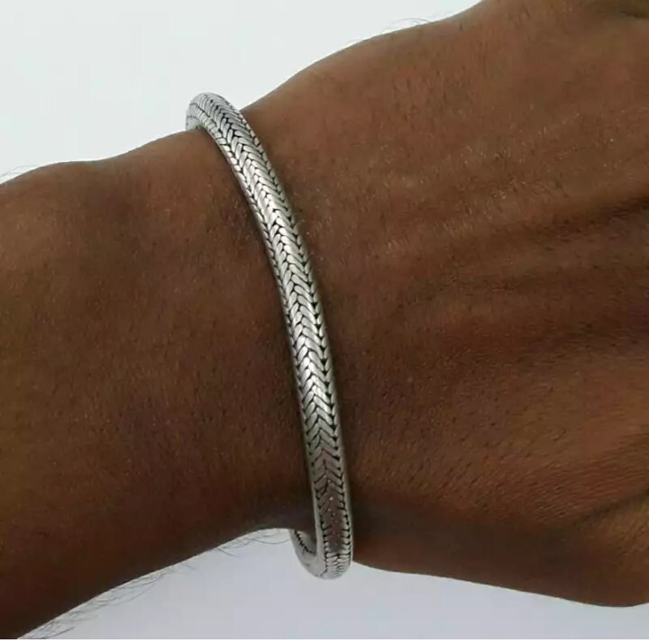 Silver Bracelet Snake Chain Bracelet Round Rope Chain