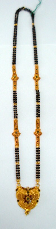 22kt or collier pendentif mangalsutra 