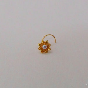 18kt gold nosering hoop nose ring nose stud nose ornament nosepin Body piercing