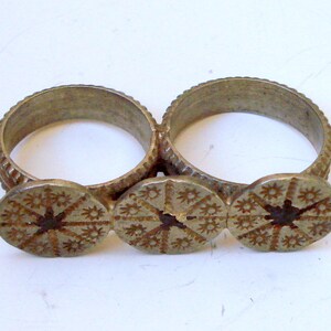 Vintage Antique Collectible Tribal Old Silver Double Ring Rajasthan ...