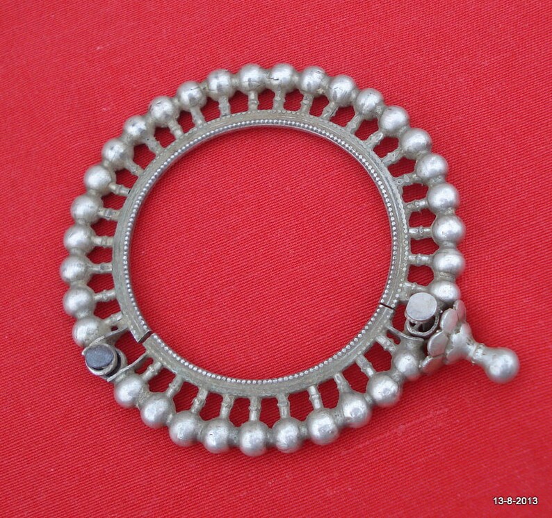vintage antique tribal old old silver bracelet bangle traditional jewelry