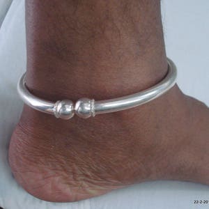 ethnic tribal silver anklet feet bracelet bangle kada armlet handmade