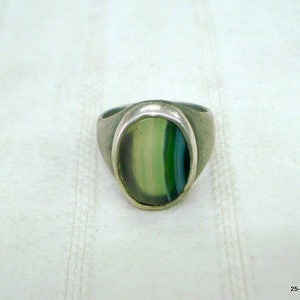 Vintage antiguo tribal antiguo plata vieja joyería hecha a mano anillo de piedras preciosas