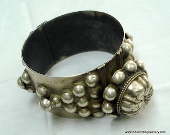 alte Silber Armreif Armband Vintage Antik ethnische Stammes-Bauchtanz Schmuck