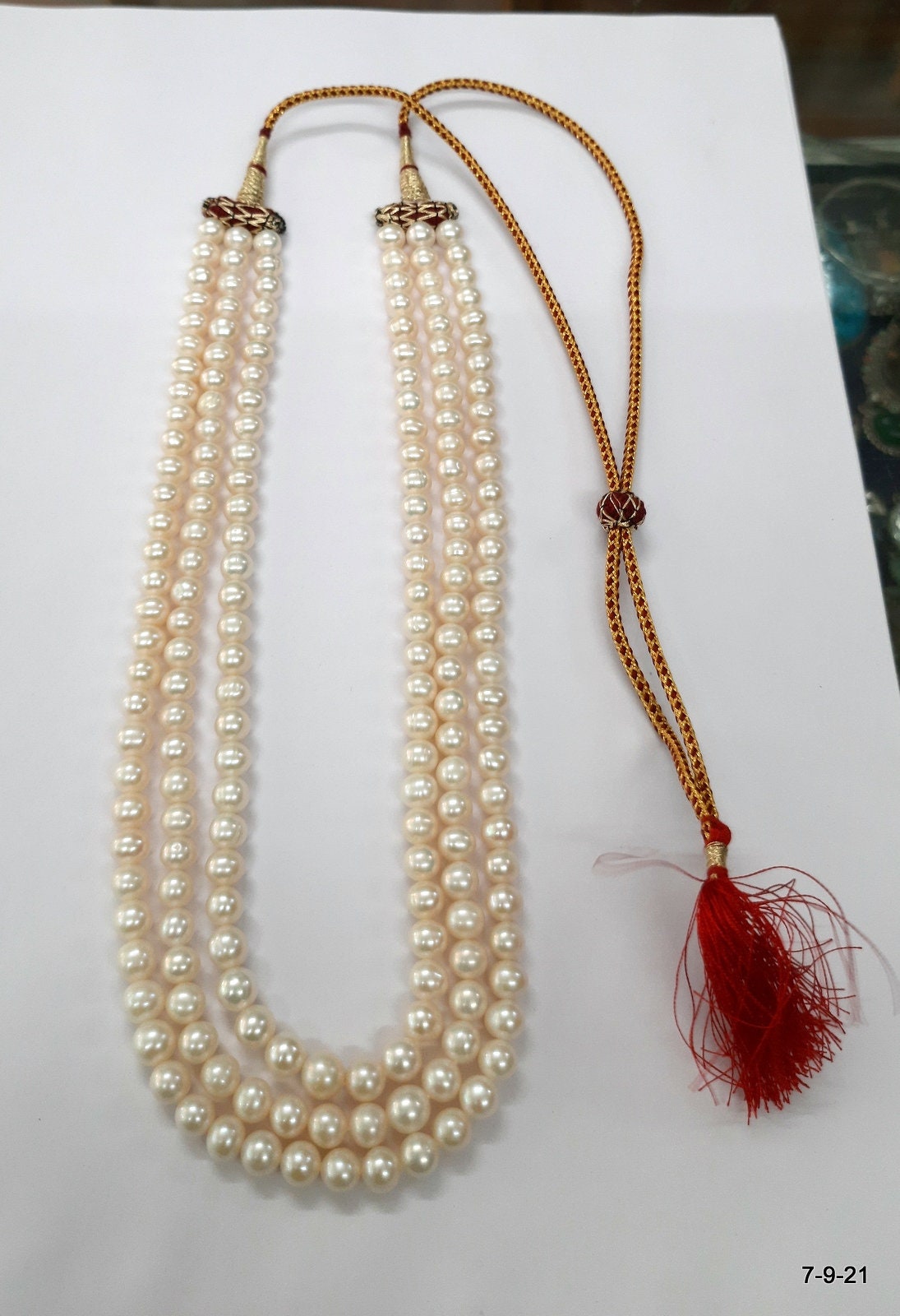 Small moti sale necklace