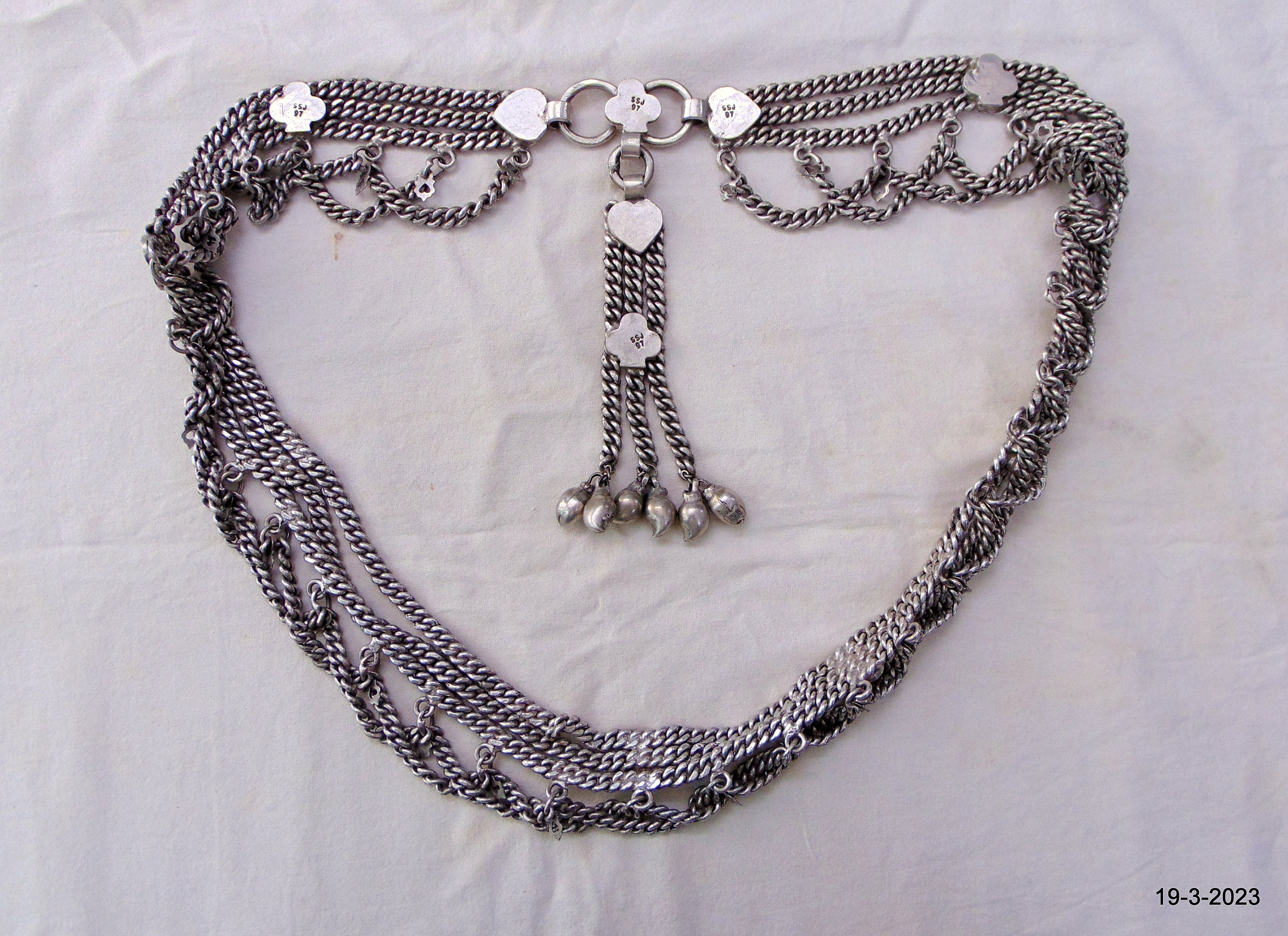 Tribal Old Silver Belt Vintage Antique Belly Chain Body  display picture 1