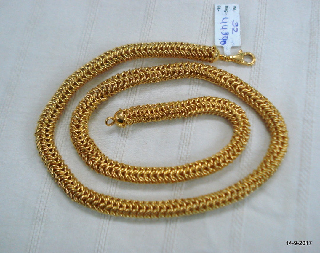 Agnes Gray laringe Pacífico Joyería del oro de 22kt Vintage cadena collar cadena de oro - Etsy España