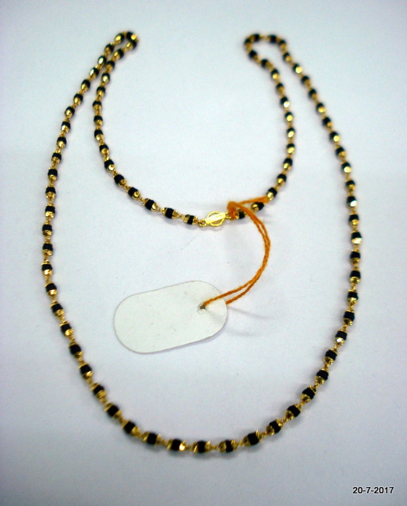 Ethnic Design 22kt Gold Chain Necklace Handmade Tulsi Mala | Etsy