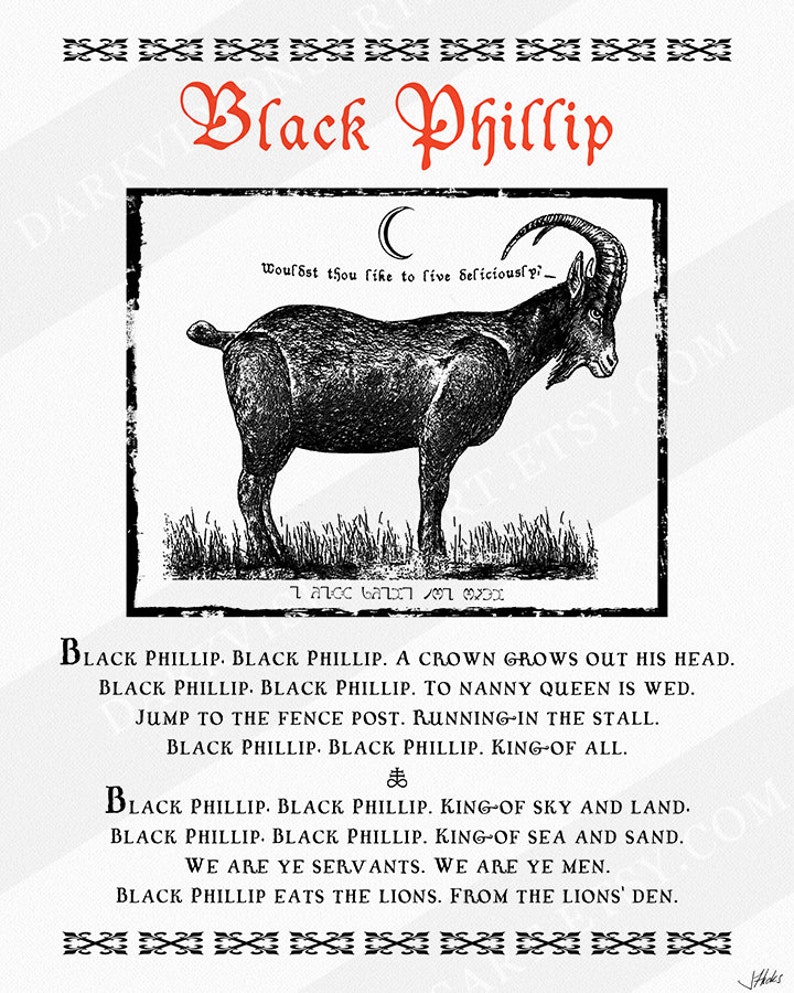 Black Phillip Song Print The Witch image 2