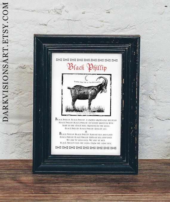 Black Phillip Song Print The Witch Etsy
