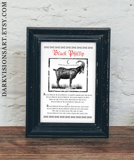 Black Phillip Song Print The Witch Etsy