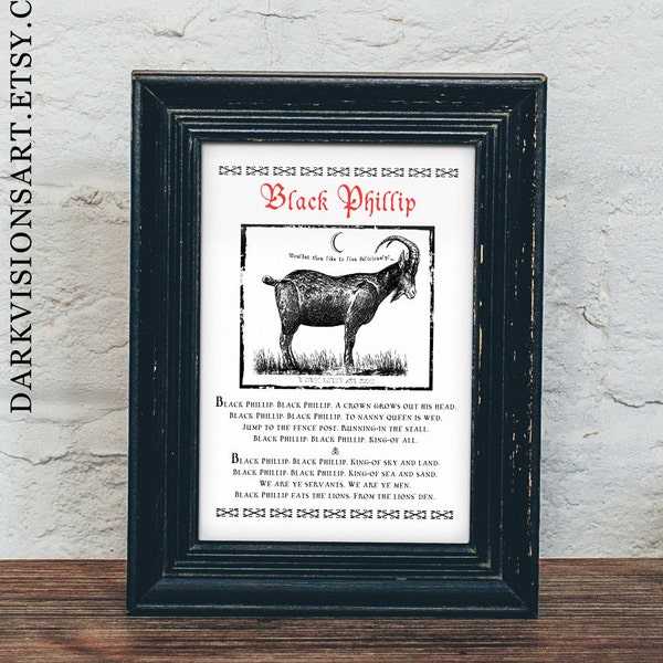 Black Phillip Song Print - The Witch
