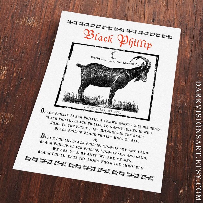 Black Phillip Song Print The Witch image 3