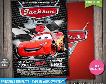 Cars 3 Invitation Etsy