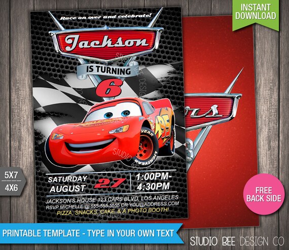 Cars 3 Invite 50% OFF INSTANT DOWNLOAD Printable Disney Etsy Cars 3 Invite 50% OFF INSTANT DOWNLOAD Printable Disney Etsy