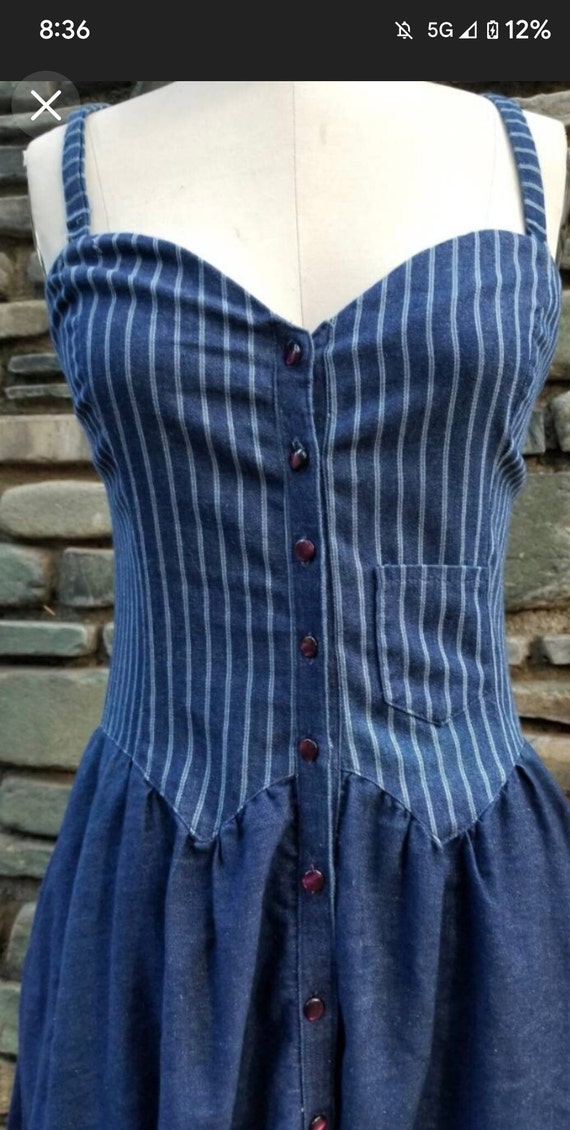 Gunne Sax denim dress - image 8