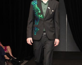 Green Prom suit