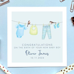 carte personnalisée bébé garçon | Félicitations, fils, petit-fils, neveu, unique, spécial, souvenir, nouveau-né, nom, nouveaux parents, bienvenue
