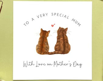 Personalised Choose the Cats Mother's Day Card | For a special Mum, Mom, Mam | Mummy, Mommy, Mama | From Baby, Son, Daughter